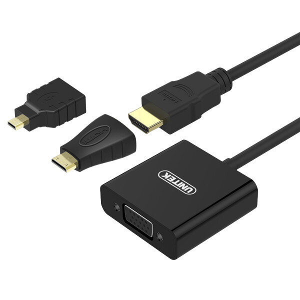 Cáp Chuyển Đổi HDMI Sang VGA Có Audio 15cm Y6355 UNITEK- Hàng Nhập Khẩu