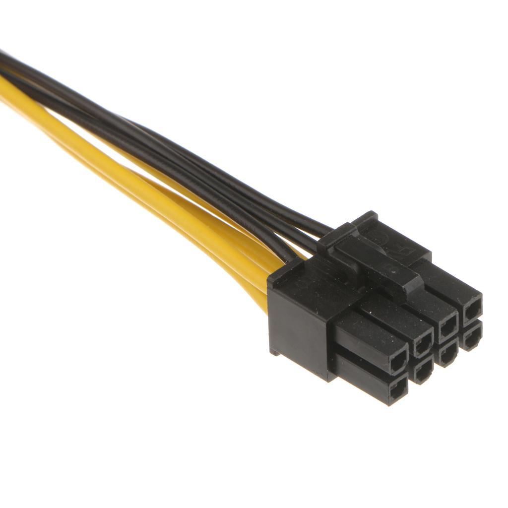 2Pcs 6-pin Female to 8-pin Male PCI Express Converter Cable for Video Card