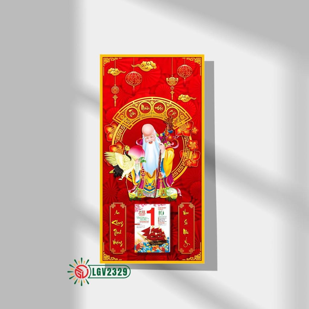 Lịch gỗ treo tường Ông Thọ IMWI LGV2329 - Mẫu mới 2023 cao cấp