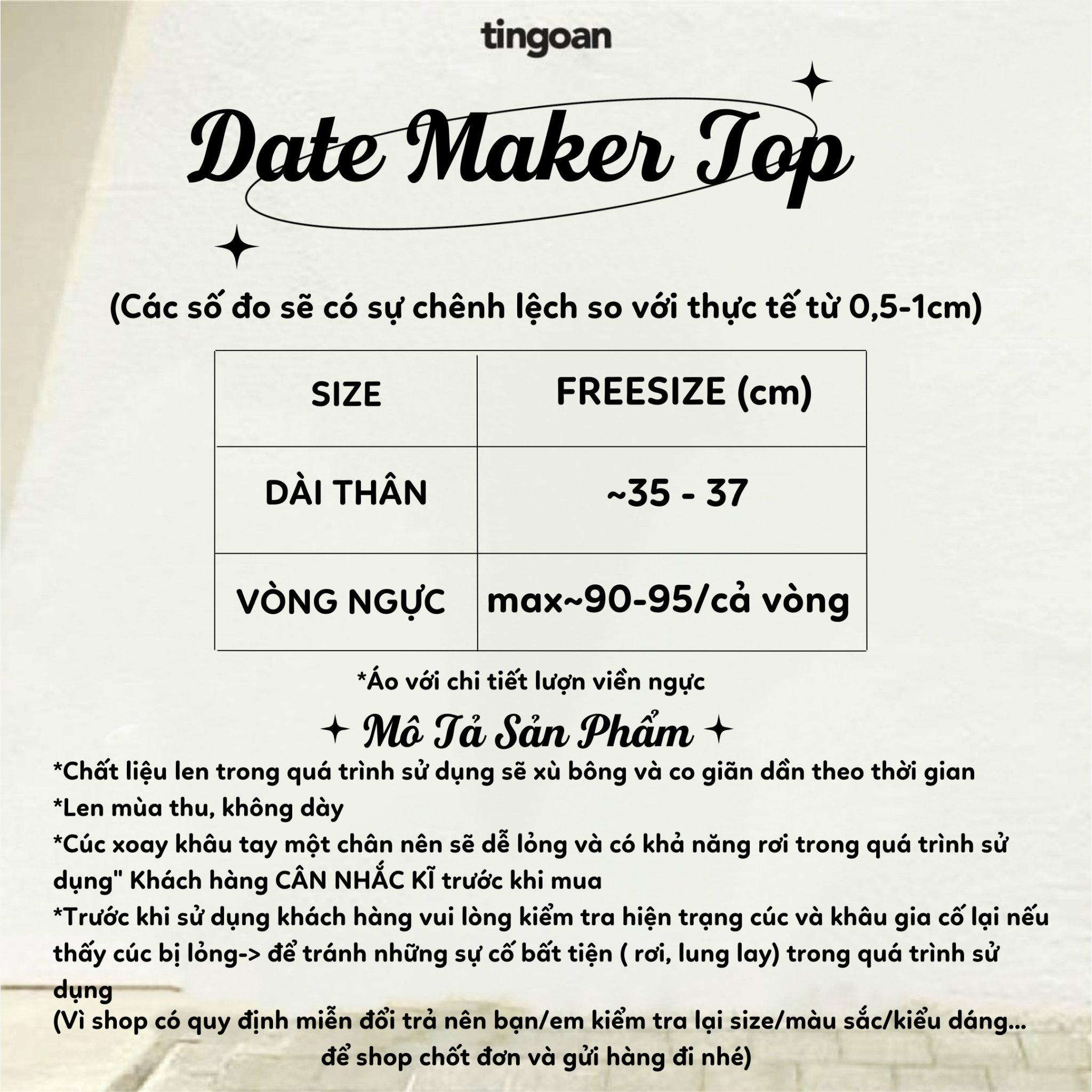 Áo len ngắn tay cổ lượn viền xám DATE MAKER TOP/GR