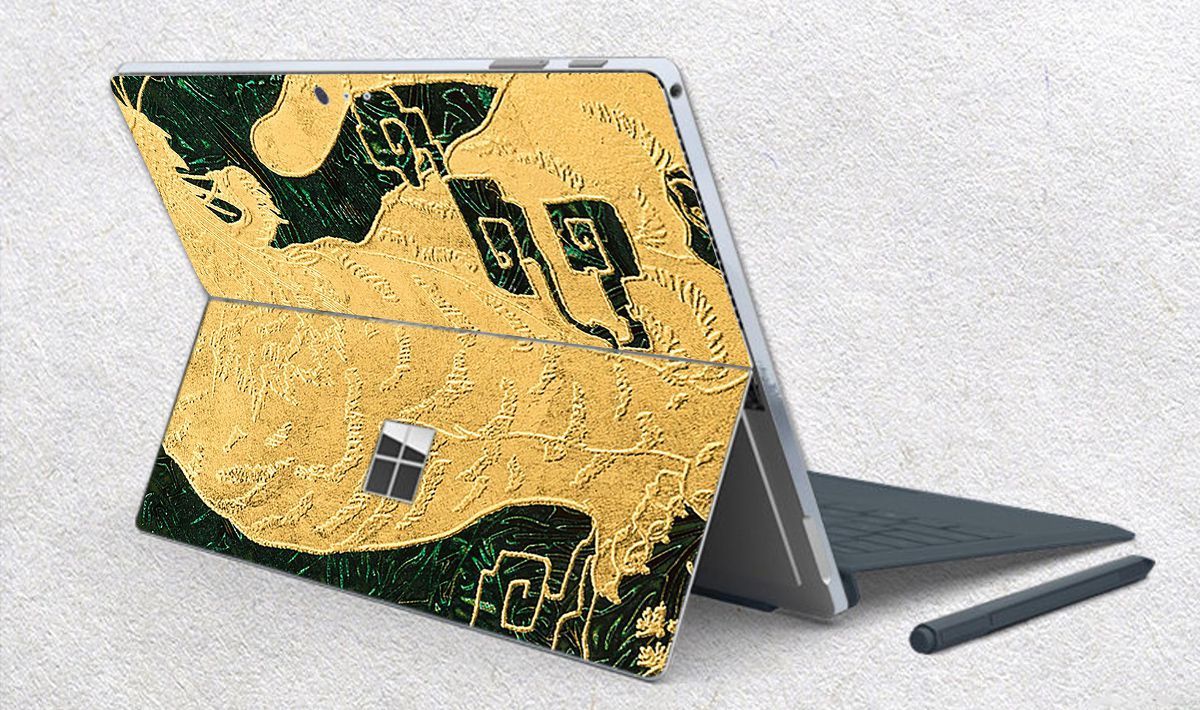 Skin dán hình Hổ Toạ Sơn - lsm019 cho Surface Go, Pro 2, Pro 3, Pro 4, Pro 5, Pro 6, Pro 7, Pro X