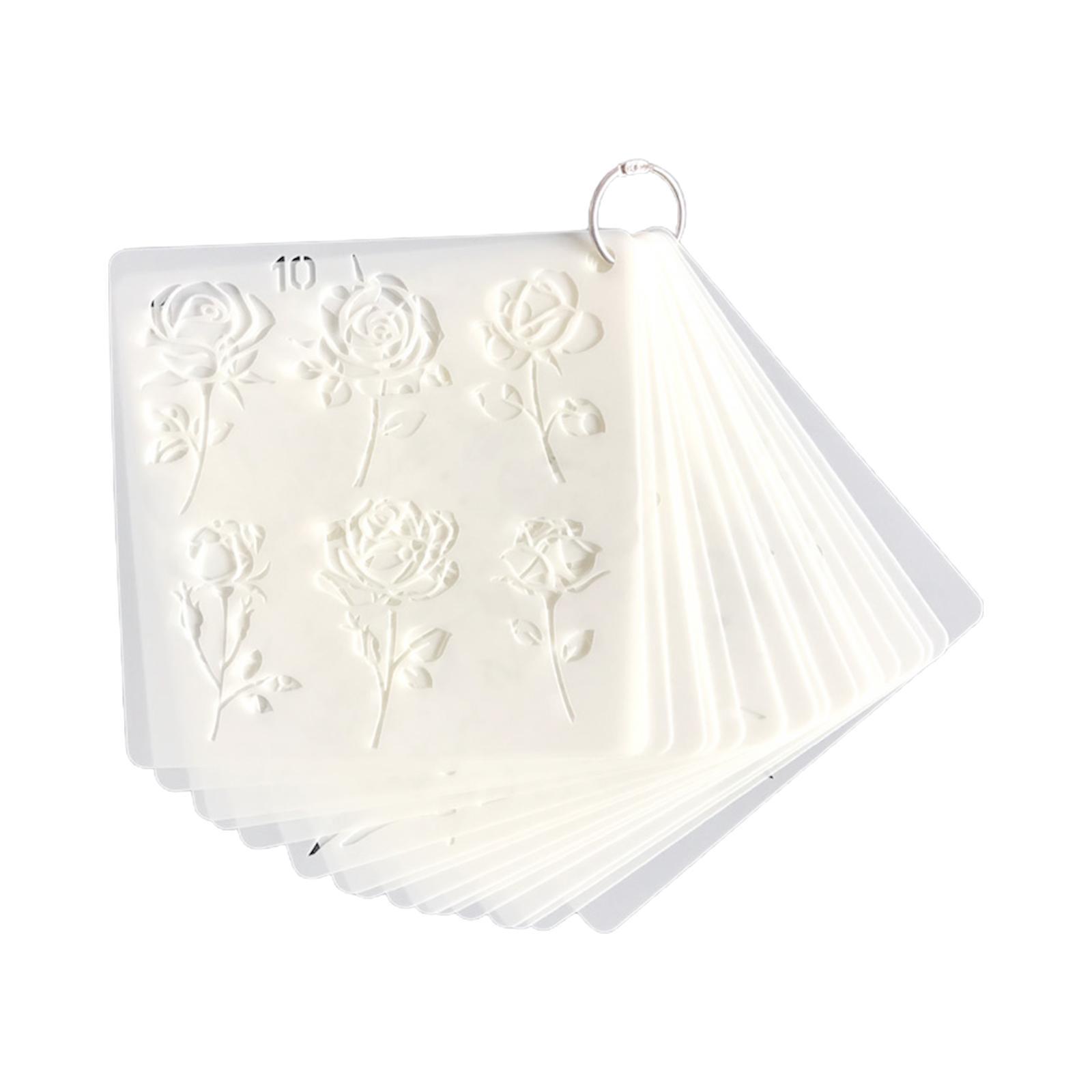 20Pcs Flower Painting Stencils DIY Durable Art Crafts for Tile Floor