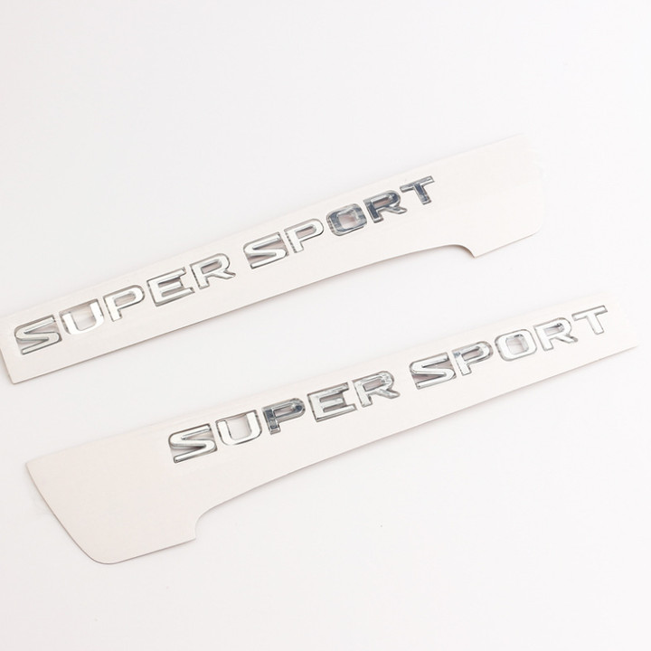 Bộ 3 Decal tem chữ Super Sport dán đuôi xe và hông xe ô tô LXSP