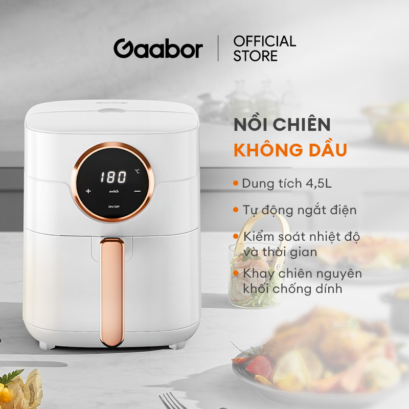 Nồi chiên không dầu dung tích GAABOR Cao Cấp công suất 1400W - Hàng chính hãng