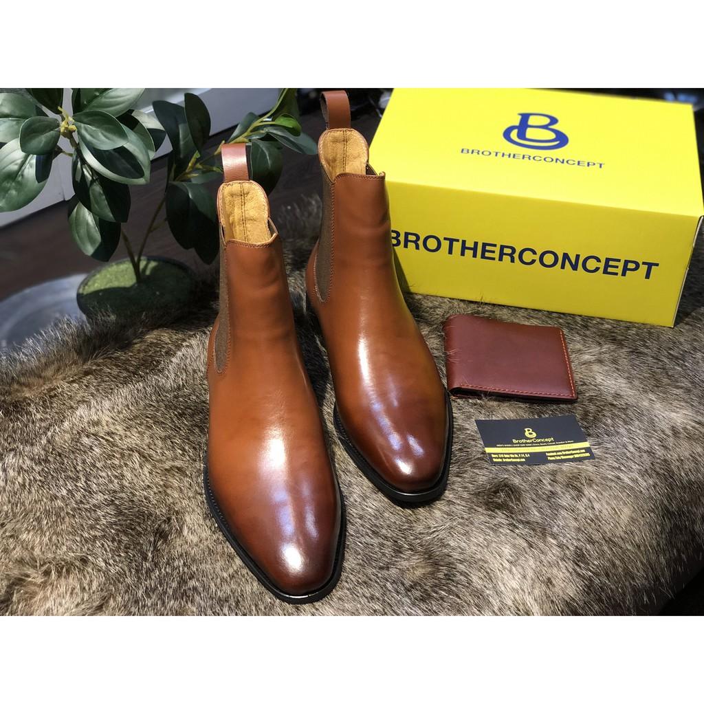 Giày Tây Alexander Chelsea boots Nâu