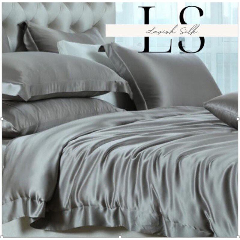 Vỏ Chăn Lẻ Phi Lụa 2m2 x 2m Lavish Silk hàng loại 1 mát lạnh không nối vải có dây kéo và 2 mặt vải dây 4 góc