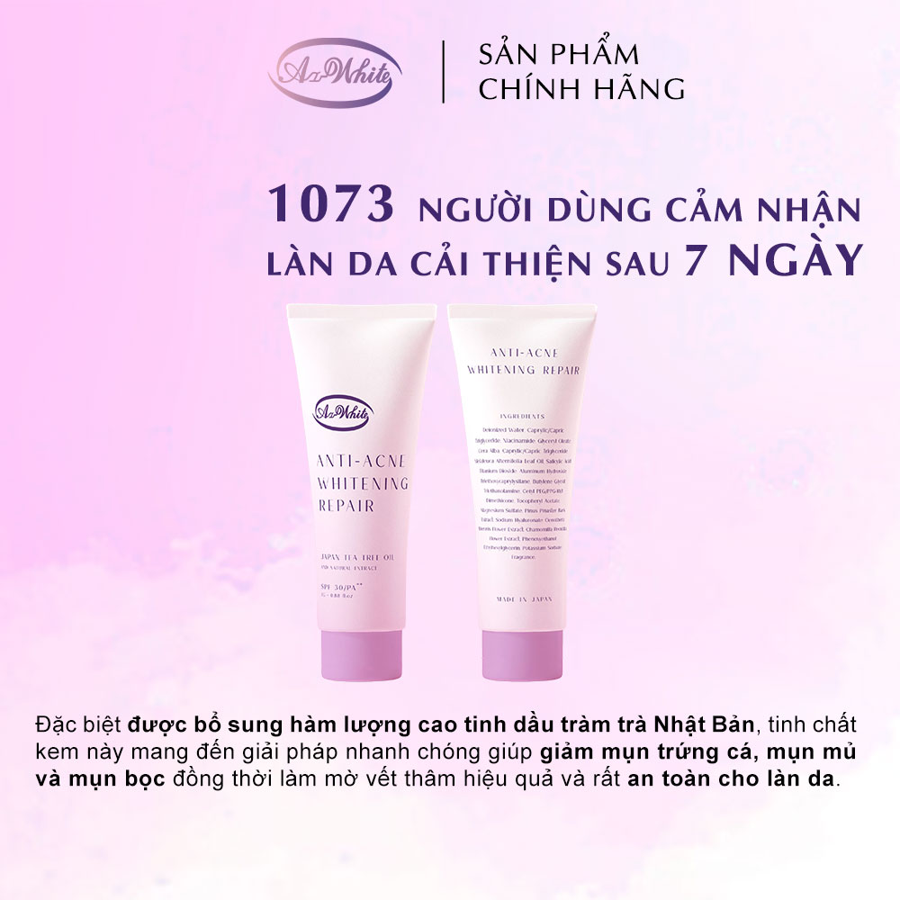 Tuýp Kem Ngừa Mụn & Dưỡng Trắng Da A-White 7G