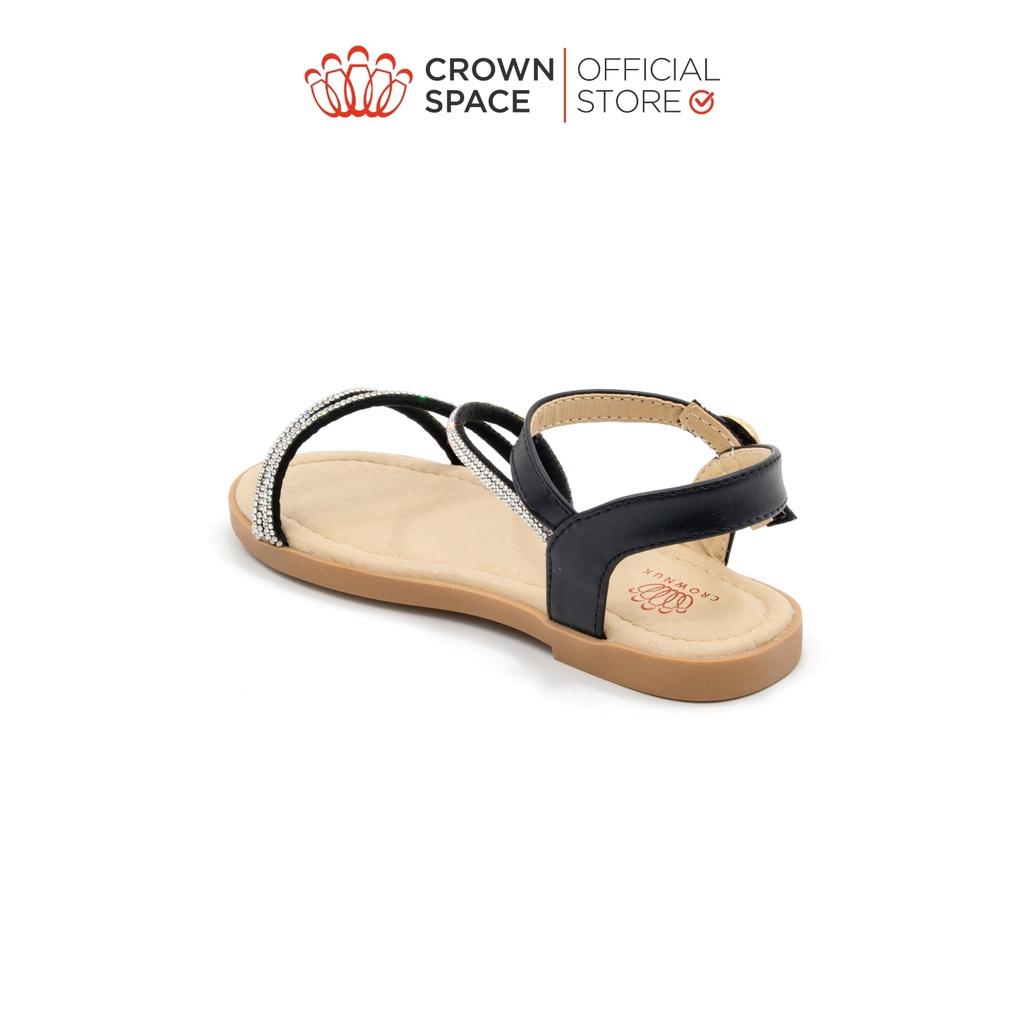 Sandal Đi Học Dành Cho Bé Gái Crown Space Cao Cấp CRUK7038 - Thiết Kế Chuẩn Y Khoa - Chống Hôi Chân - Size 24 đến 29