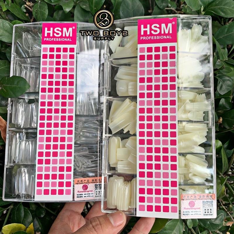 móng úp HSM from vuông, hộp 500tip, nail box