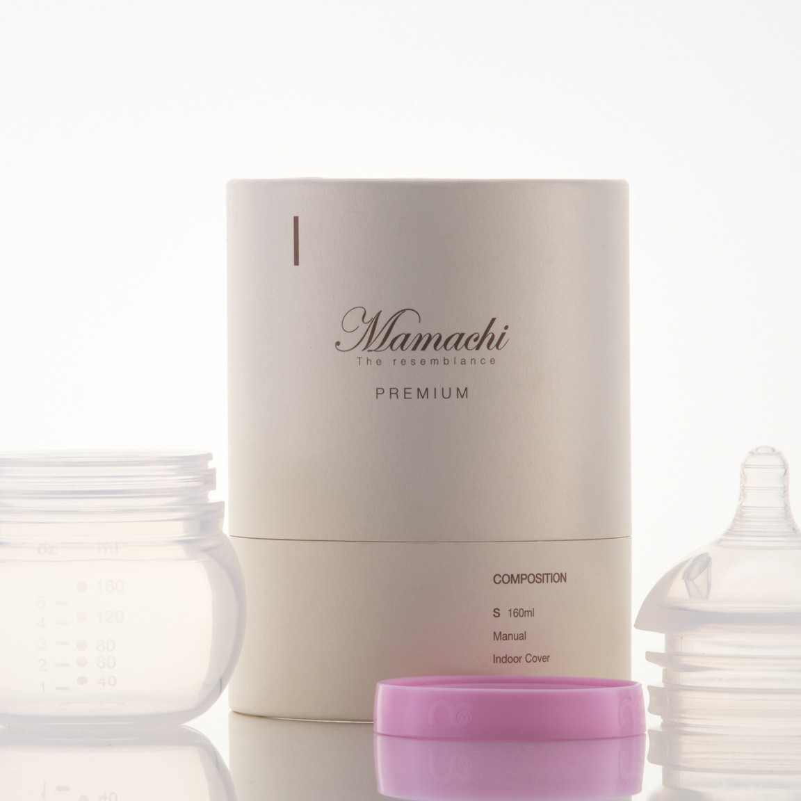 Bình sữa núm ti cao su Silicone Mamachi dòng Premium - Mamachi Baby Bottle Premium