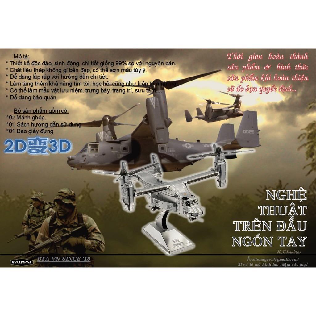 Mô Hình Lắp Ráp 3d Máy bay Trực Thăng V-22 Osprey