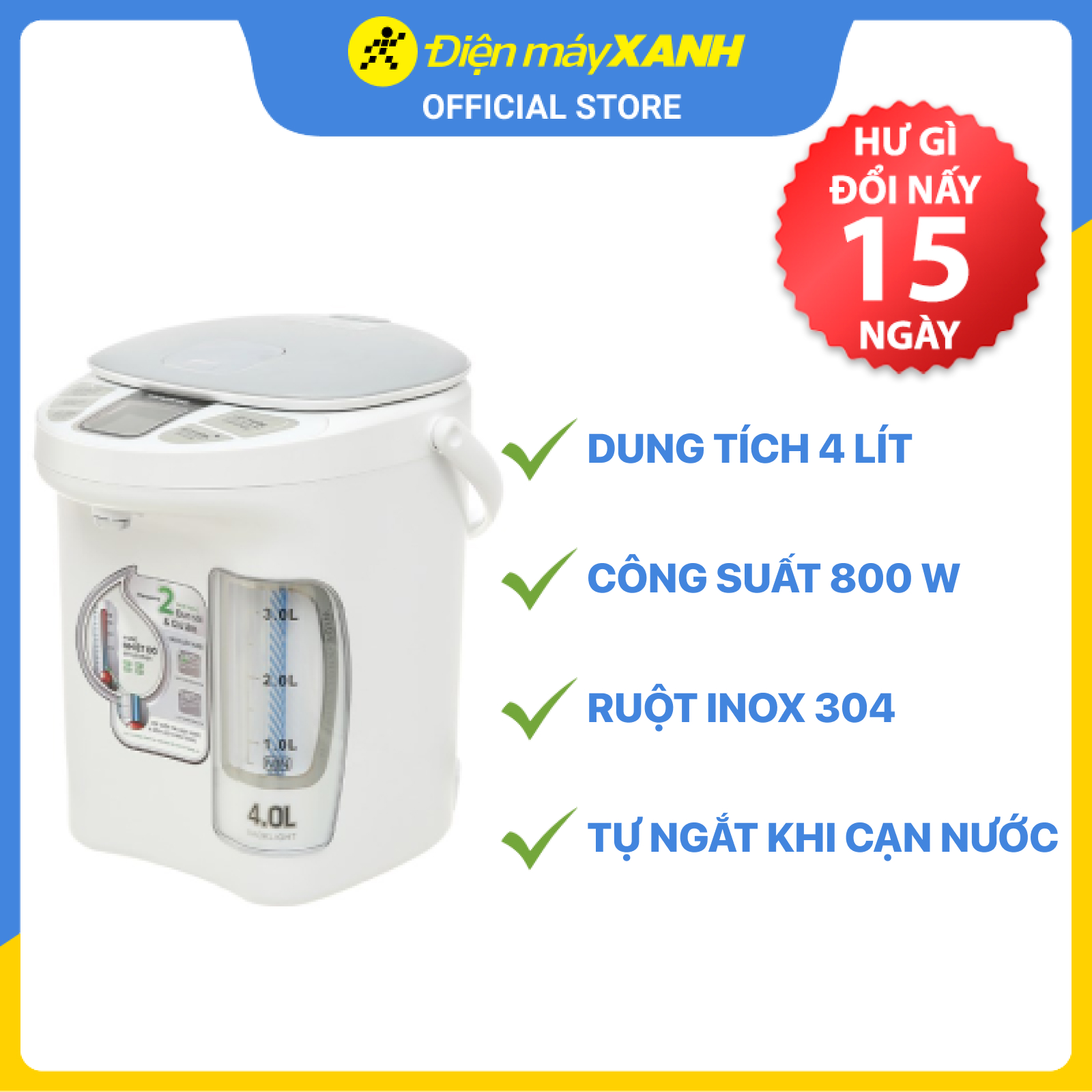 Bình thủy điện Kangaroo KG4K1 4 lít - Hàng chính hãng