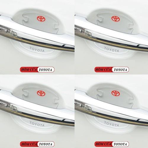 Combo 8 miếng decal hõm cửa , ốp tay cầm ô tô bằng TPU, chống xước và chống va đập