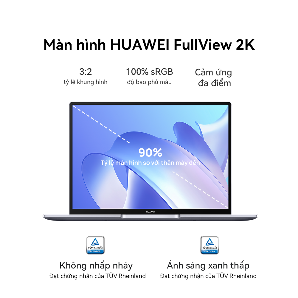 Máy Tính Xách Tay HUAWEI MateBook 14 (16GB/512GB) | Intel Core i5 Thế Hệ Thứ 12 | Màn Hình HUAWEI 3:2 Fullview 2k | Nút Nguồn Vân Tay | Hàng Chính Hãng