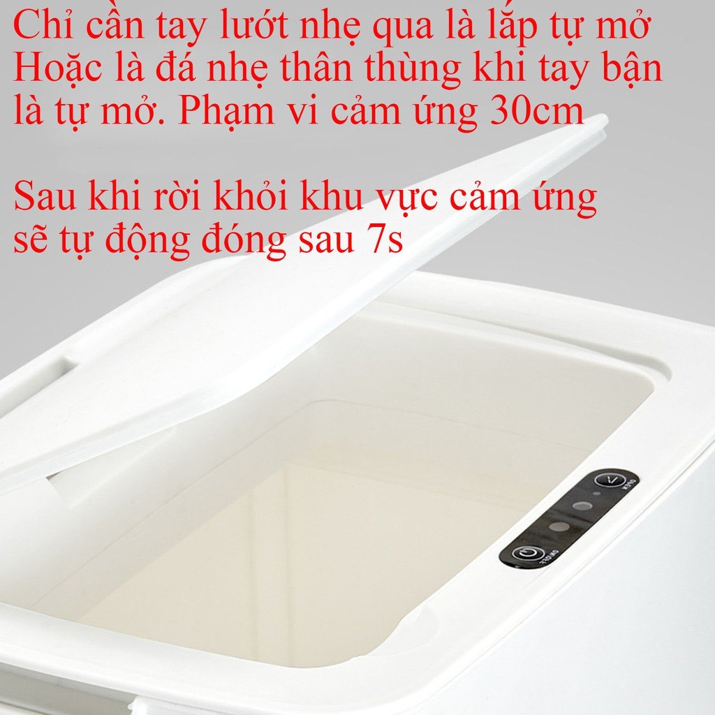 [New2022] Thùng Rác Cảm Ứng Tự Động Thông Minh Sạc Tích Điện 3 Chế Độ Mở, Chống Nước Tốt, Siêu Tiện Lợi