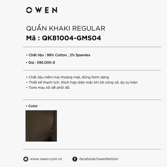 OWEN - Quần kaki Owen màu nâu đậm 81004 - Quần kaki nam
