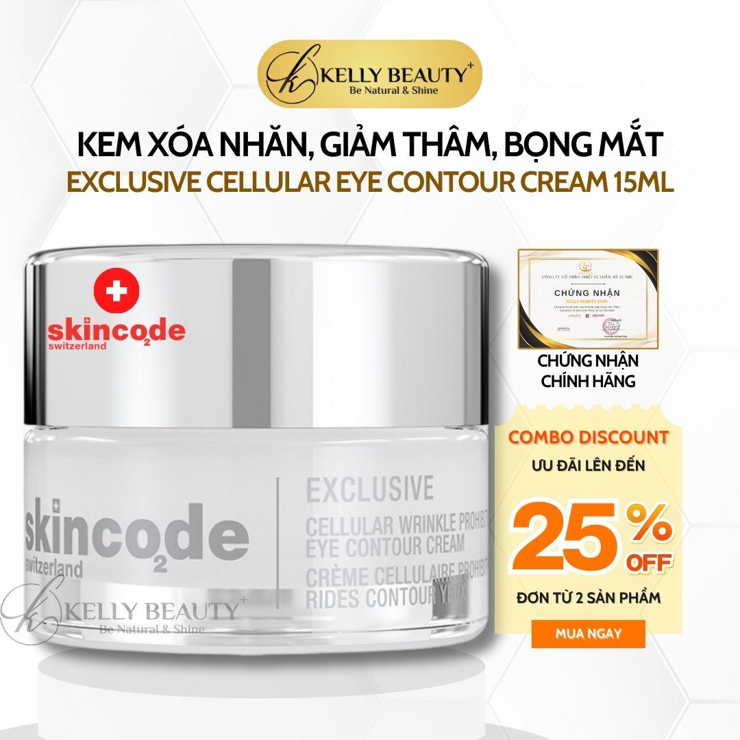 Kem Xóa Nhăn Mắt Skincode Exclusive Cellular Wrinkle Prohibiting Eye Contour Cream | Kelly Beauty