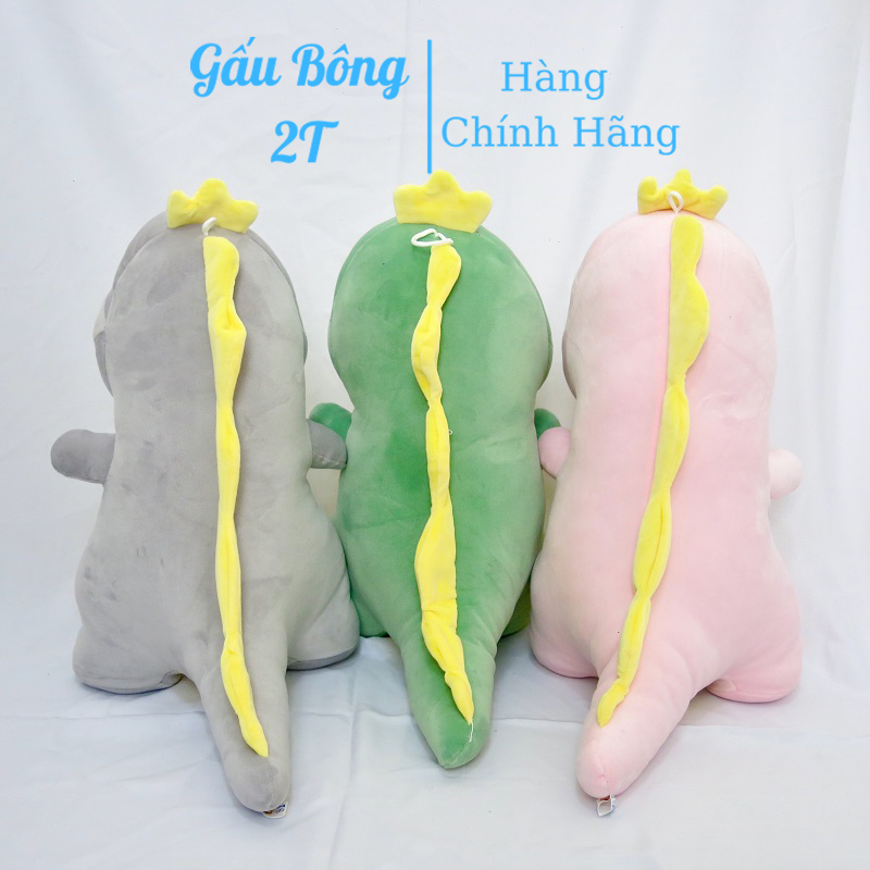 Gấu Bông Khủng Long Răng Thưa Ngộ Nghĩnh-Thú Nhồi Bông, Gối Ôm Khủng Long-Gấu Bông 2T- Đồ Chơi Cho Bé, Vải Nhung Co Giãn, Bông Gòn Cao Cấp