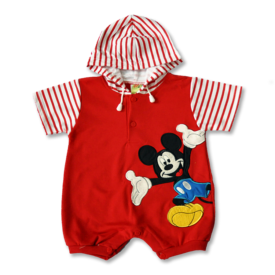 Bodysuit sơ sinh liền nón Chuột ngộ nghĩnh cho bé 0-12 tháng