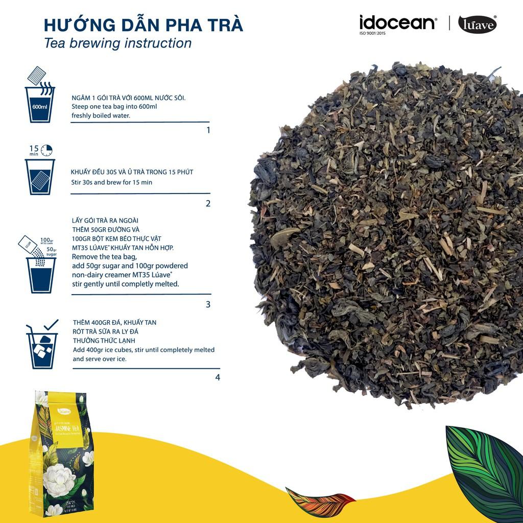 Trà Xanh Hoa Nhài Thượng Hạng (Premium Jasmine Green Tea) - LÚAVE - 600g