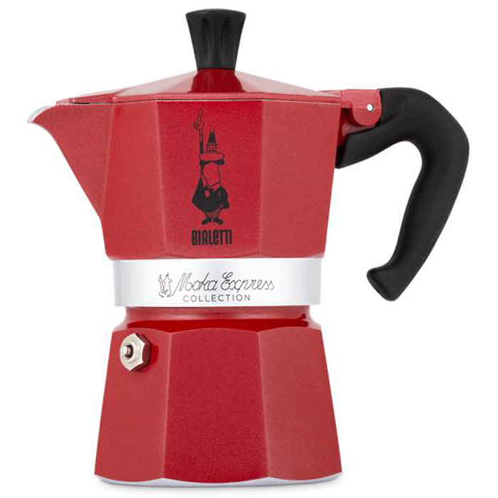 Bình Pha Cà Phê Bialetti Moka Màu Đỏ 3 Cup - 990004942