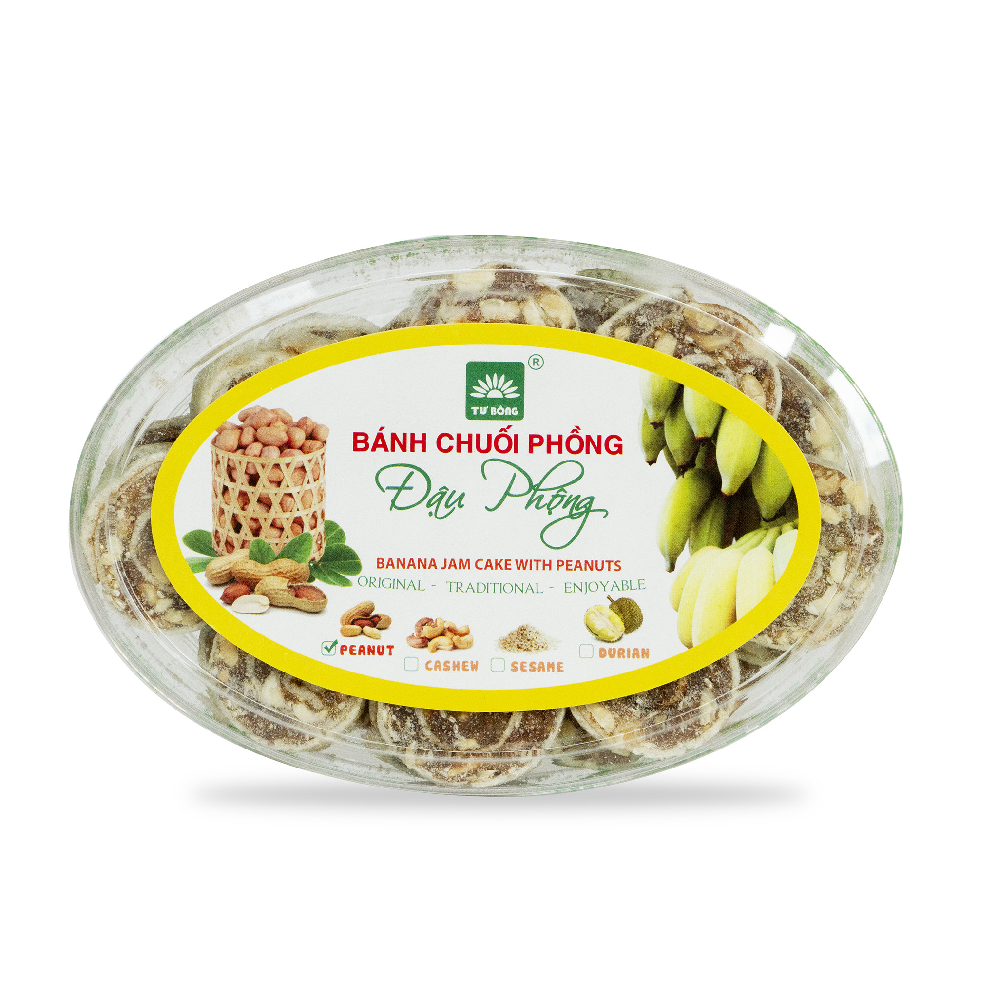 Bánh chuối phồng đậu phộng TƯ BÔNG