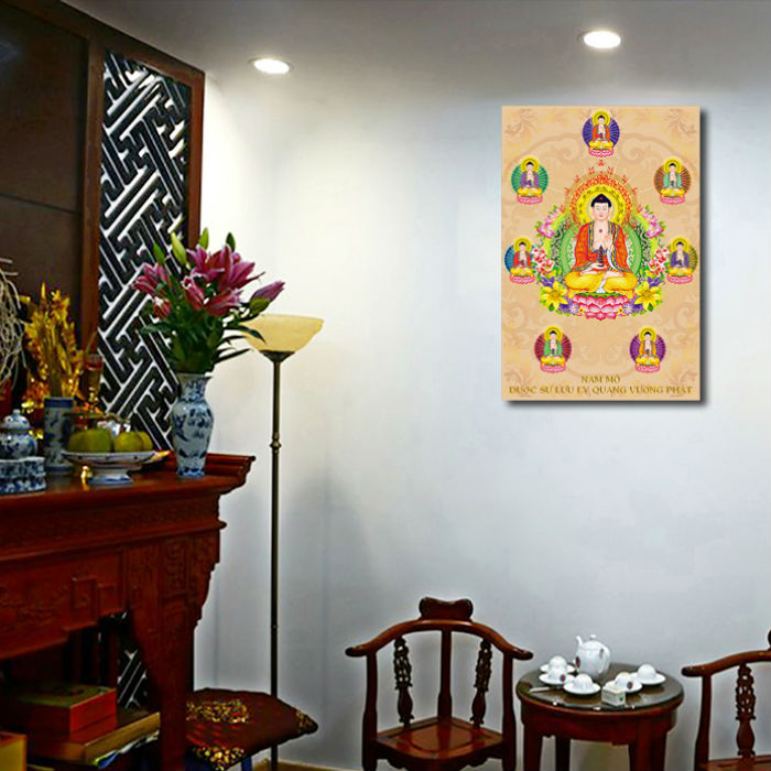 Tranh treo tường trang trí nhà cửa mẫu Phật adida, thích ca mâu ni, Tranh Phật Giáo HPV-92