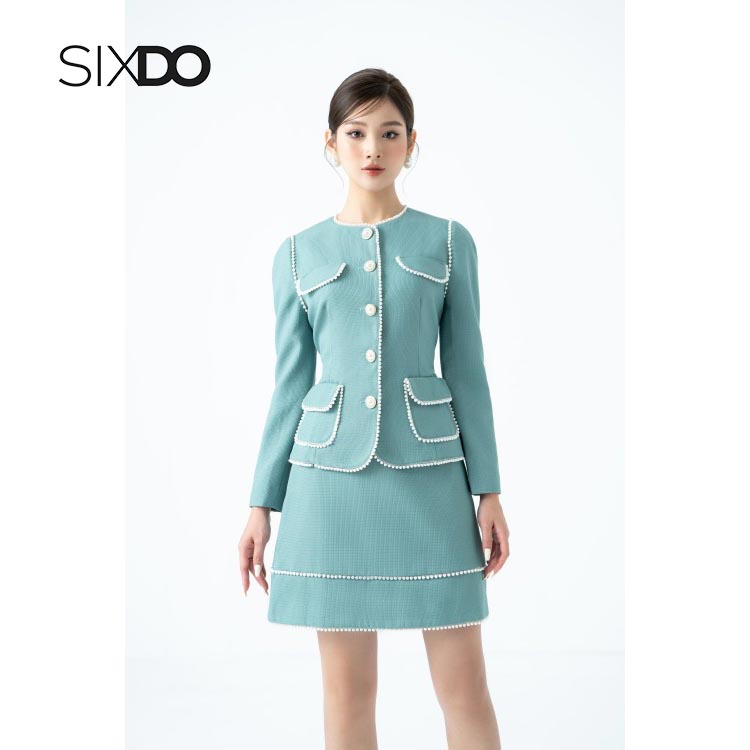 Áo vest viền ngọc thời trang nữ SIXDO