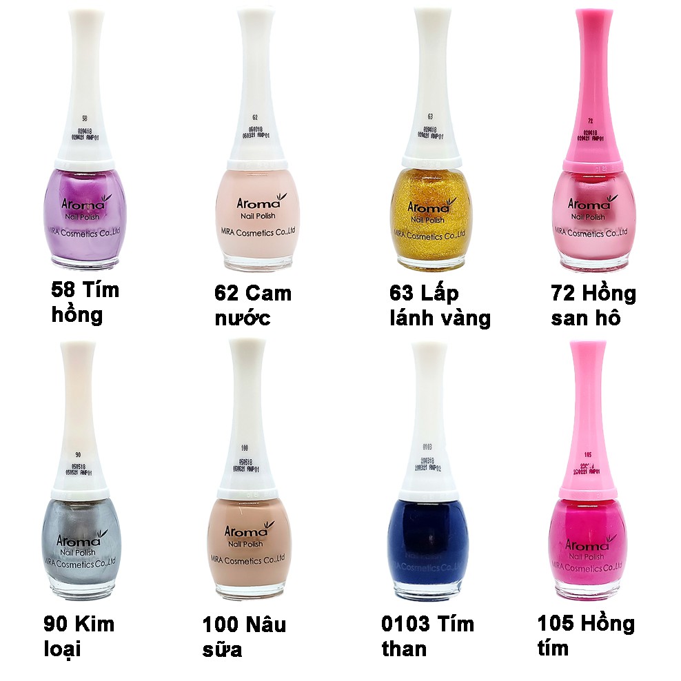 Sơn móng tay Aroma Nail Polish Hàn Quốc 12ml #0178 xanh rêu tặng kèm móc khóa