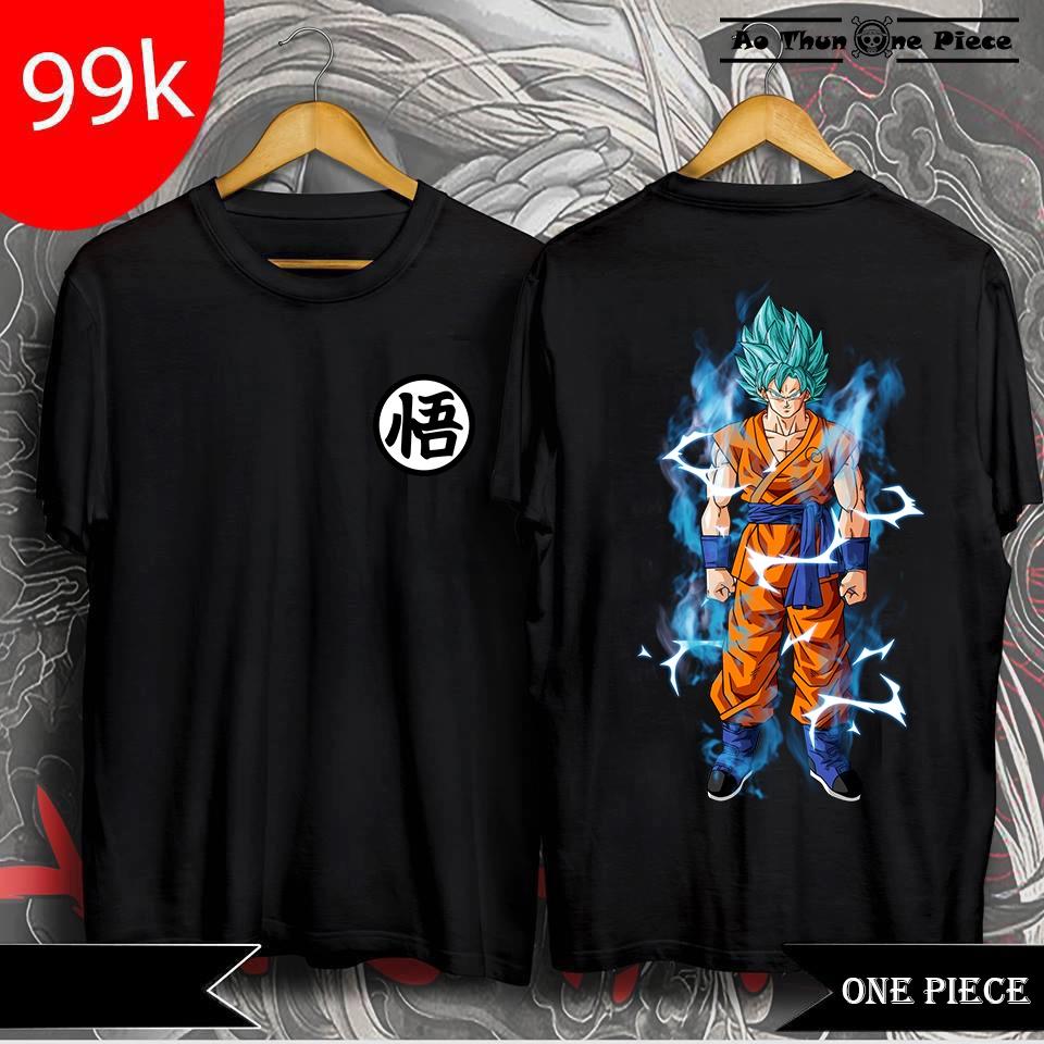 ️️Áo Thun In Hình GoKu Super Saiyan &quot;7 Viên Ngọc Rồng&quot; Dragon Ball Mẫu Đen Cực Chất - Áo Thun Dragon Ball