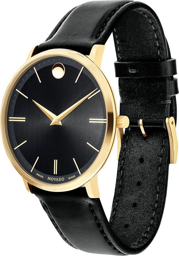 Đồng Hồ Nam Dây Da Movado 0607087 (40mm) - Mặt Đen