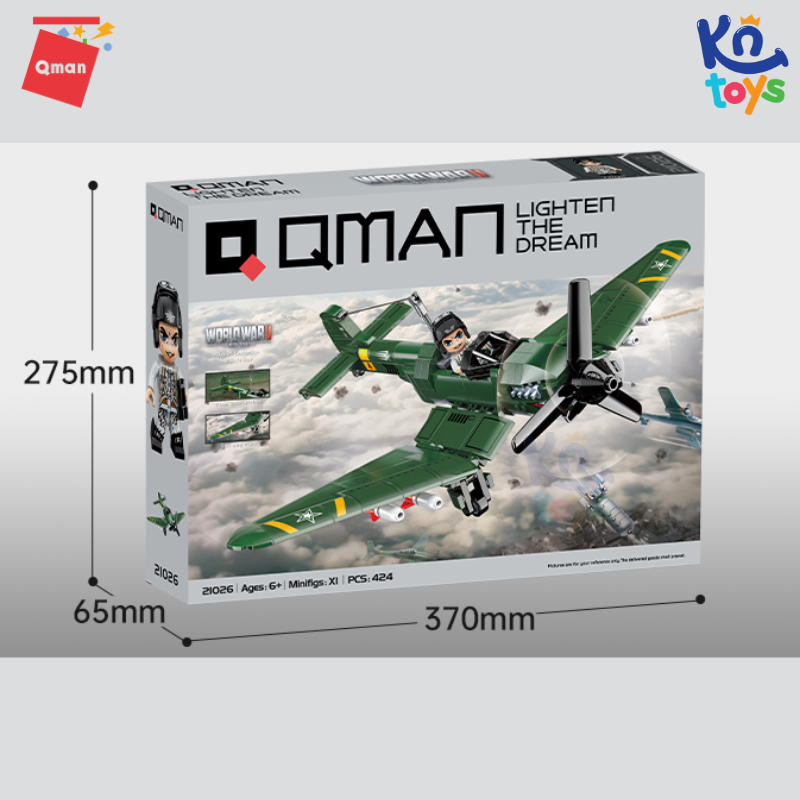 Đồ chơi xếp hình, lắp ráp Qman 21026 - Chống phục kích trên không