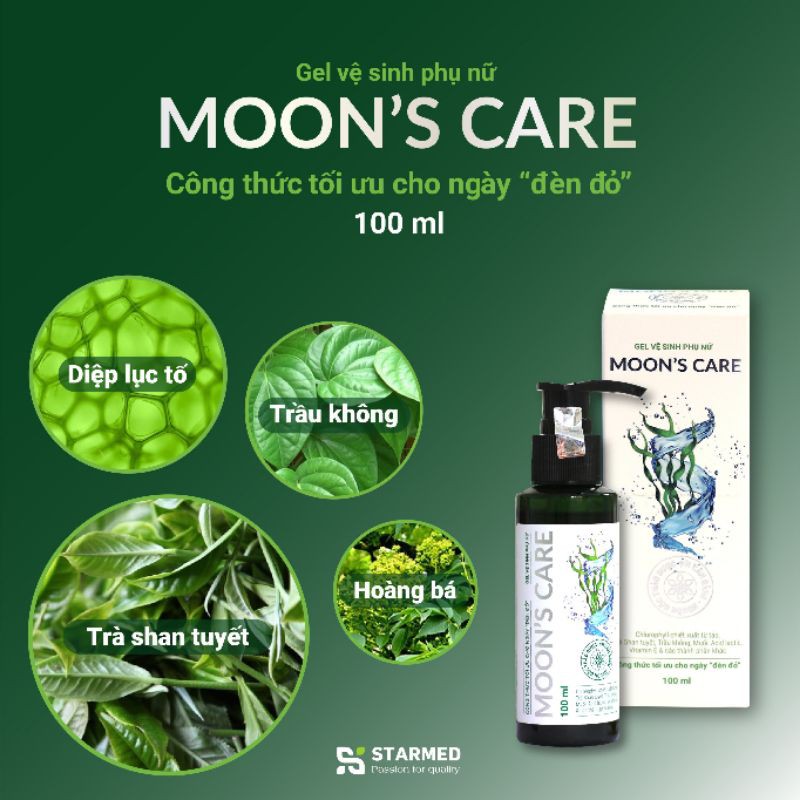 Gel vệ sinh phụ nữ MOON'S CARE 100ml - Công thức tối ưu cho ngày &quot; Đèn Đỏ &quot; - DR PAPIE