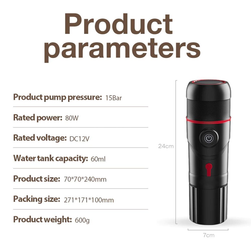Coffee Machine Three In One Small Car Espresso Machine Portable Home Outdoor Espresso Capsule Coffee Cup