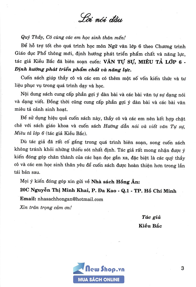 Văn Tự Sự - Miêu Tả Lớp 6 (Biên Soạn Theo Chương Trình Mới)