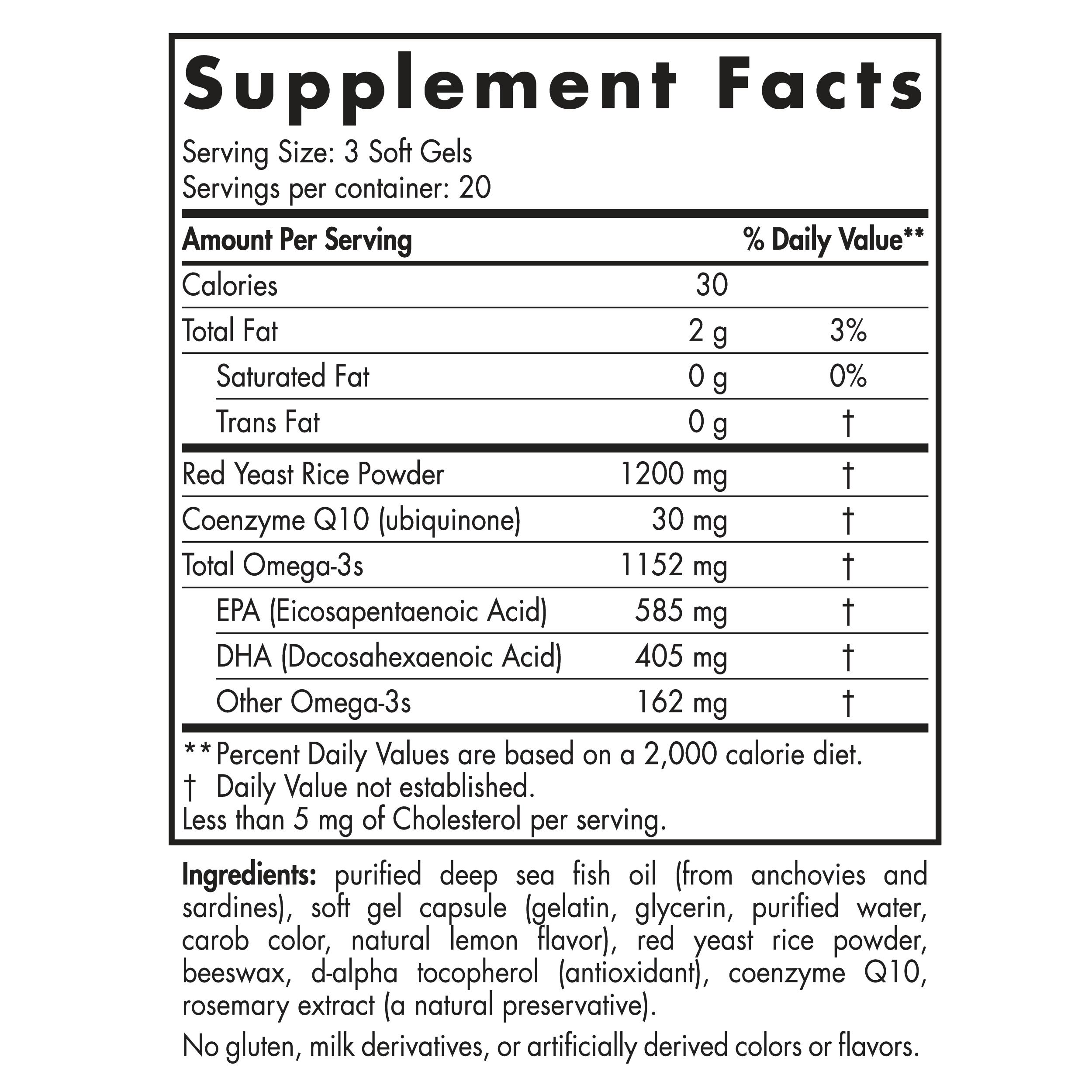 Viên Uống Dầu Gan Cá Bổ Sung Omega-3 LDL, CoQ10 Hỗ Trợ Mắt, Trí Não Và Sức Khỏe Tim Mạch - 60 viên