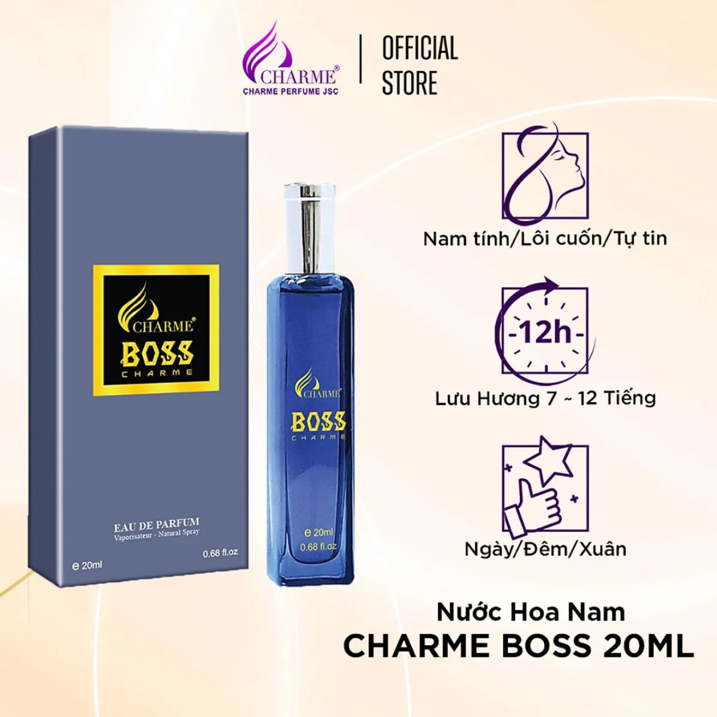 Nước Hoa Nam Cao Cấp BOSS CHARME 20ml 