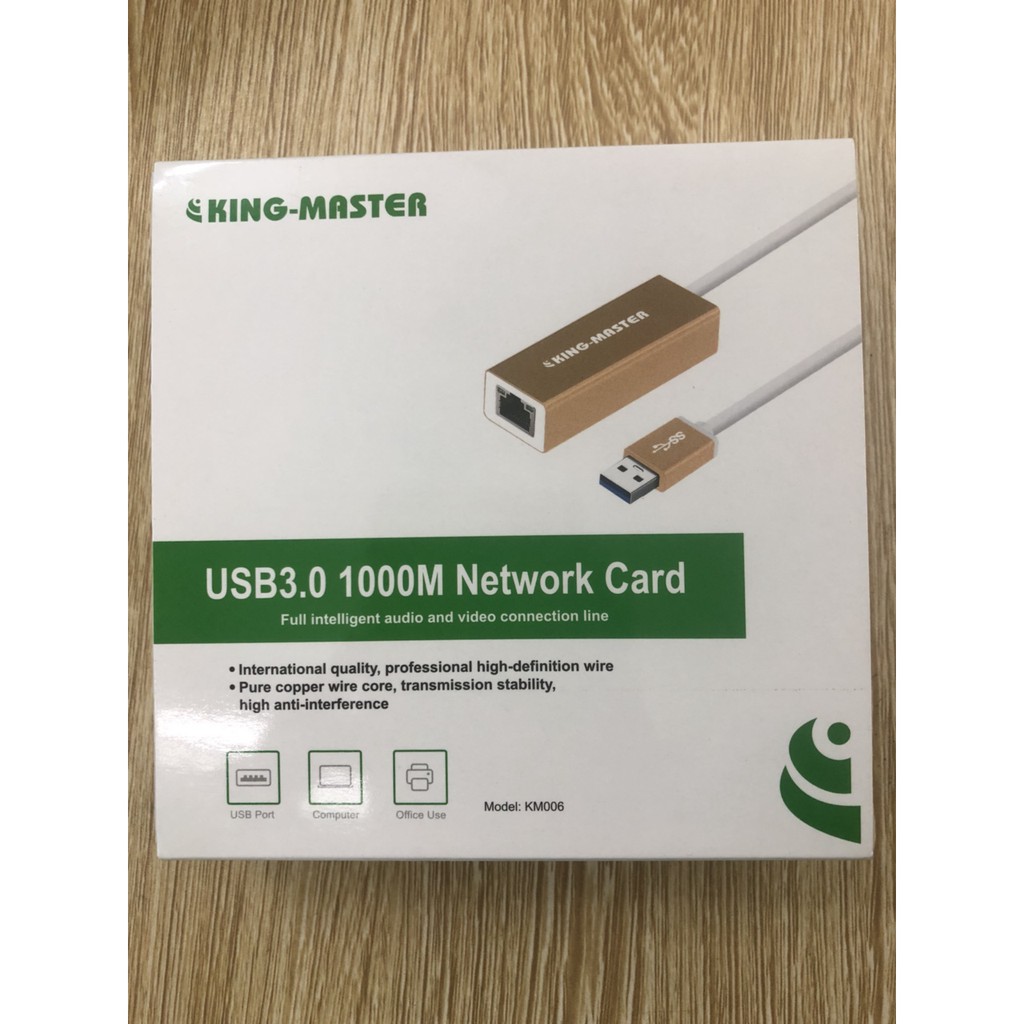 Cáp Chuyển Đổi USB 3.0 To Lan - USB Sang Lan 1000 Mbps KingMaster KM006 - Hàng nhập khẩu