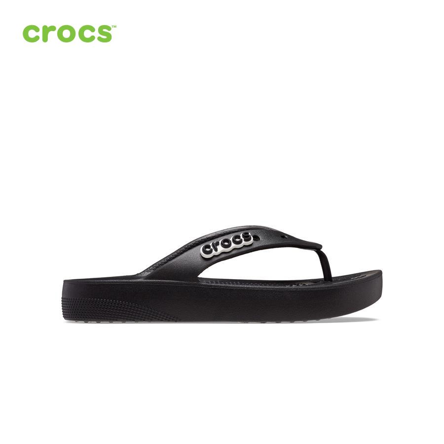 Dép xỏ ngón nữ Crocs FW Classic Flip Platform W Black - 207714-001