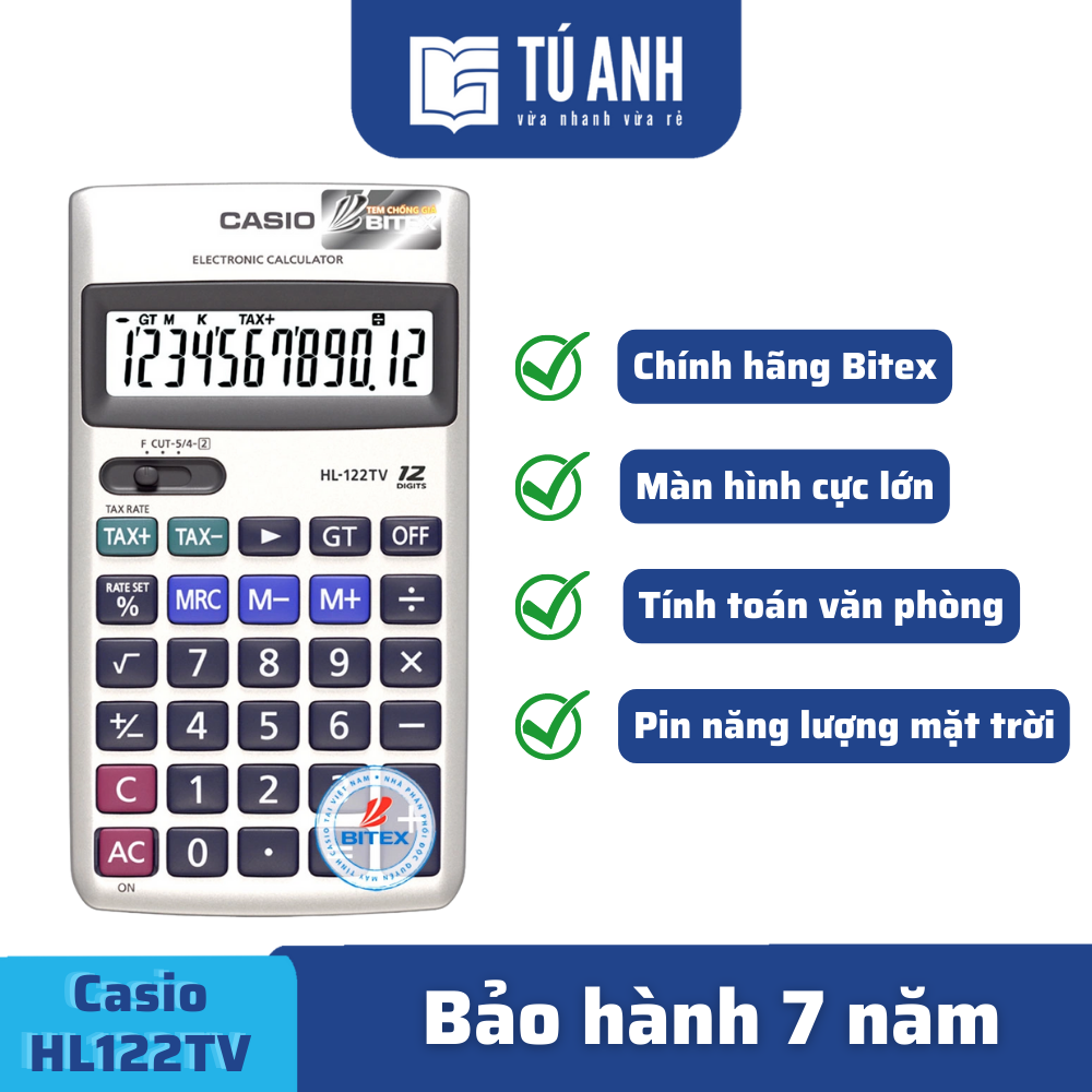 Máy Tính Để Bàn CASIO HL-122TV  [ Bảo hành 7 năm ]