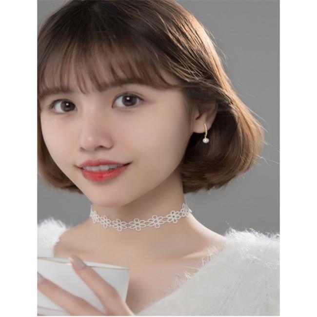 Khuyên tai bạc Ý s925 thanh bạc xi vàng ngắn ngọc G8211 - AROCH Jewelry