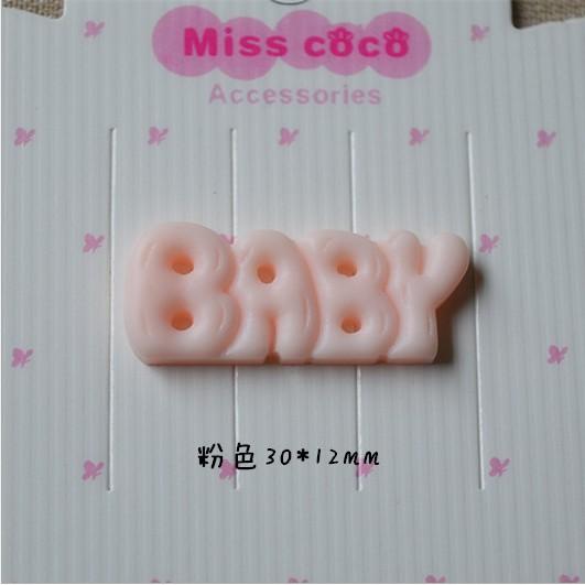 HN * Charm chữ BABY các màu cho các bạn trang trí vỏ ốp điện thoại, làm Jibbitz, DIY