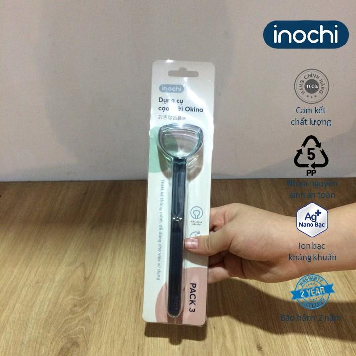Bộ 3 dụng cụ cạo lưỡi Okina loại tròn - inochi