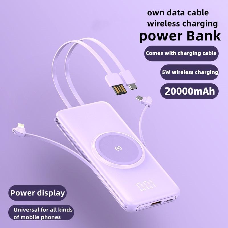 Sạc Dự Phòng Không Dây Y1 20000 mAh 3 Đầu Ra Kích Thước Lớn Nhỏ Gọn