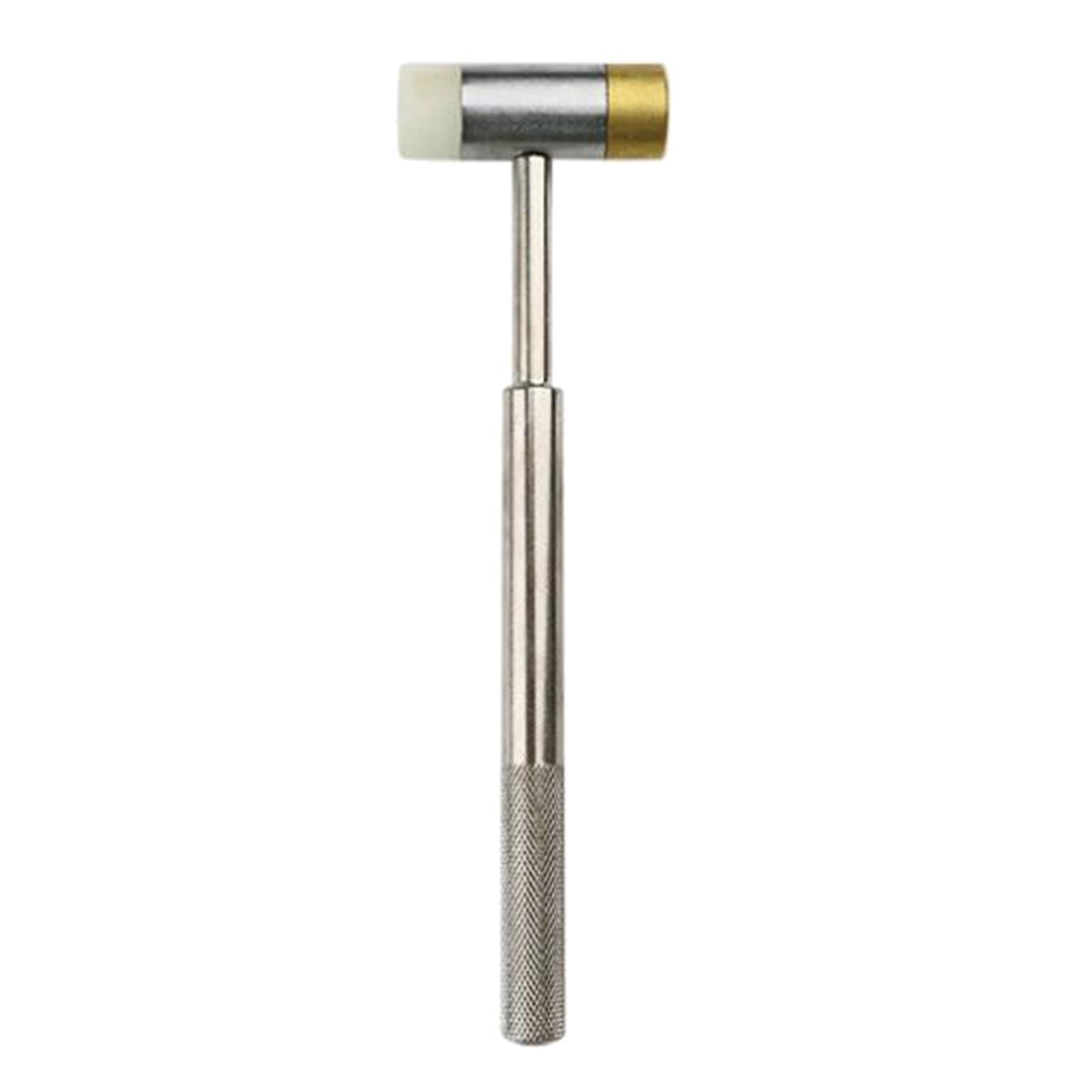 15 Pcs Brass Punch Set And Double-Sided Copper Hammer, Brass, Steel, Plastic Punches, Brass Center Punch Tool Kit for Armorers, Watch, Jewelry, Craft