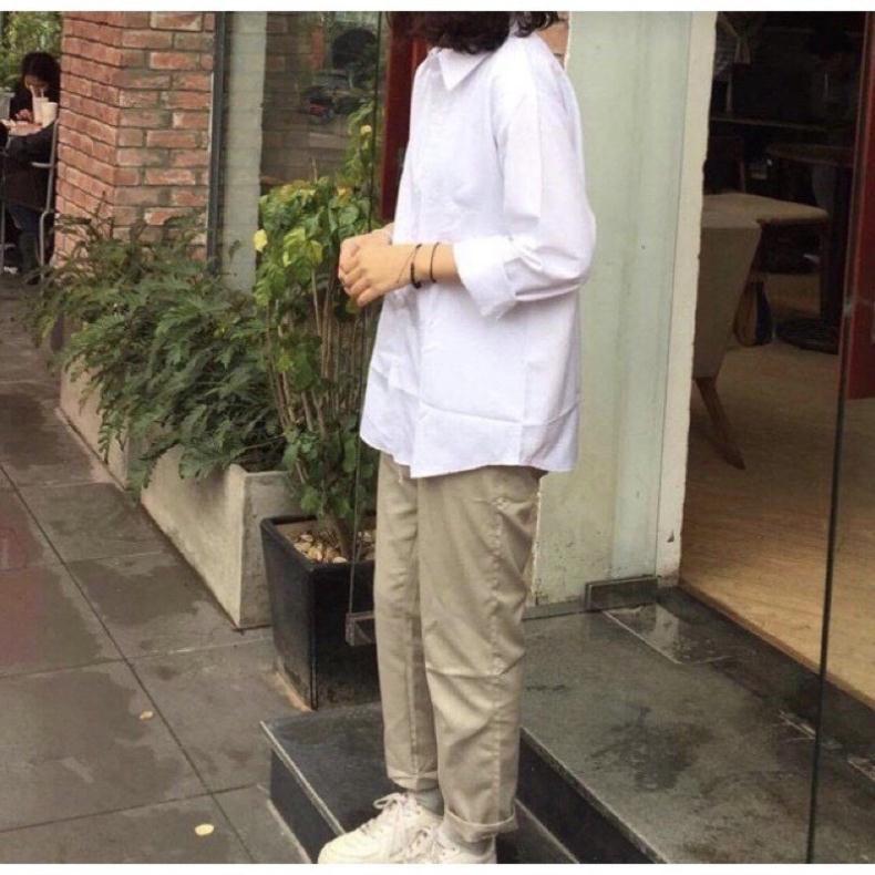 Sét sơ mi dài tay + quần kaki xuông ND25