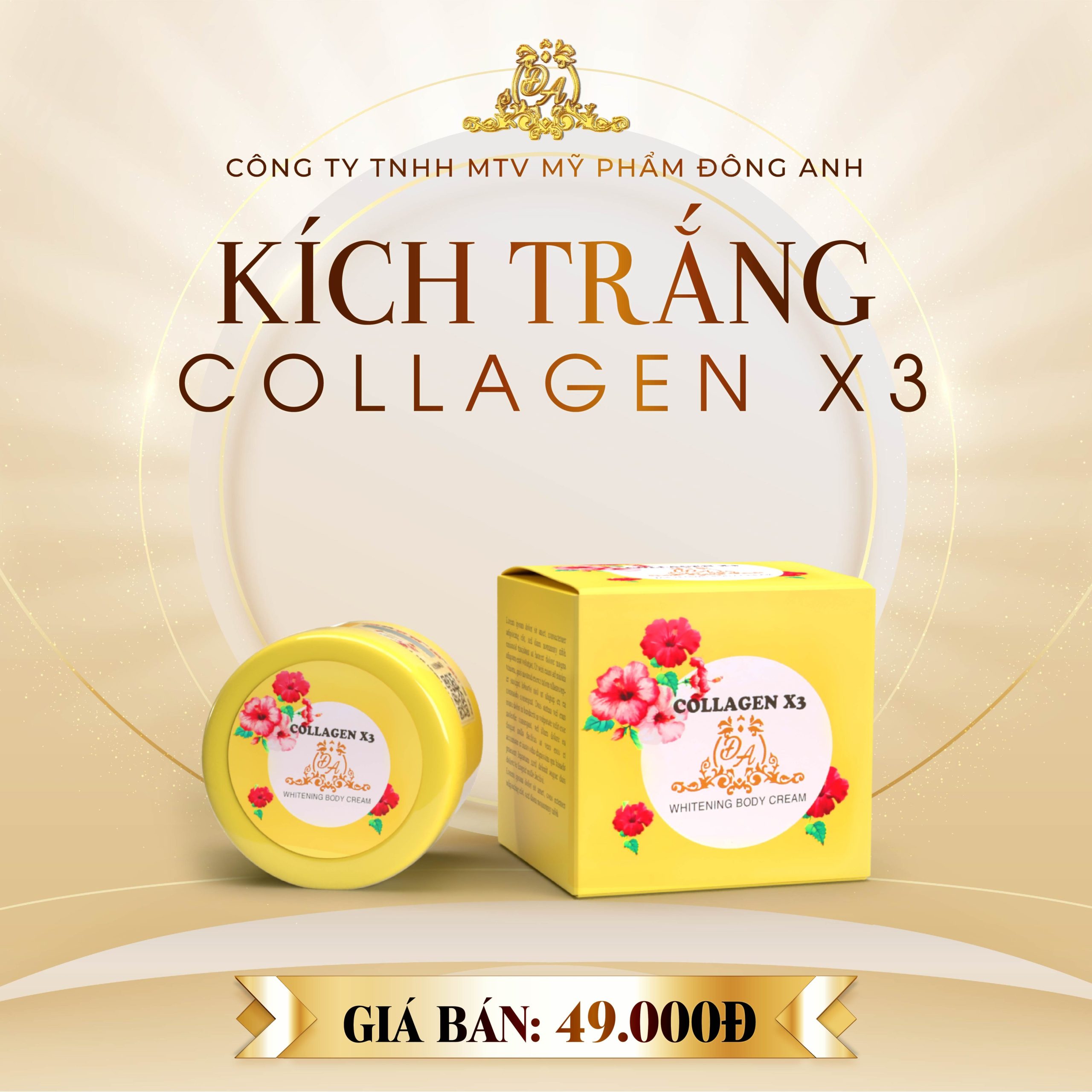 Kem DưỡngTrắng Da Toàn Thân Body Collagen X3 Luxury 250g Mỹ Phẩm Đông Anh Chính Hãng