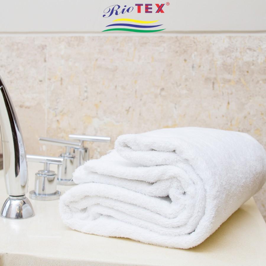 Khăn Tắm Khách Sạn Màu Trắng RIOTEX Kích Thước 70x140cm 400g 100% Cotton Cao Cấp