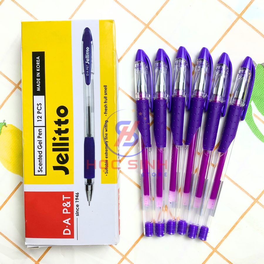 Hộp 12 Cây Bút Gel Cao Cấp Jellitto 0.4mm Hàn Quốc