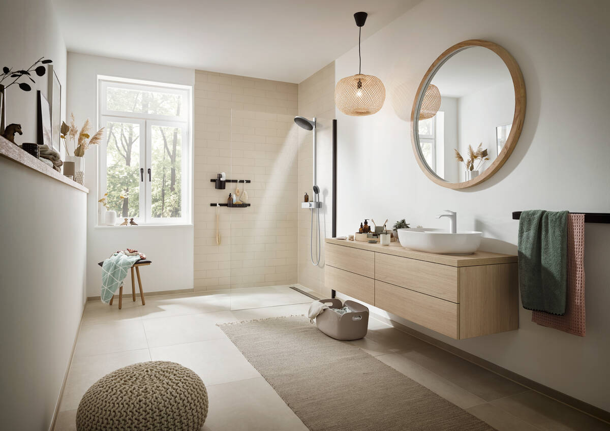 Móc treo khăn đôi HANSGROHE WallStoris 27914 - Hàng nhập khẩu